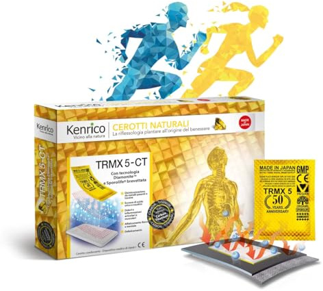 KENRICO TRMX 5 CT - Adesivo in Carbon Titanium - 10 CerottI DisintossicantI -Tecnologia Diamonite - Sporolife Brevettata