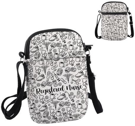 PYOUL Borsa a tracolla per infermiera registrata RN borsa da viaggio per infermieri medici regalo per operatori medici, Infermiera registrata Cb