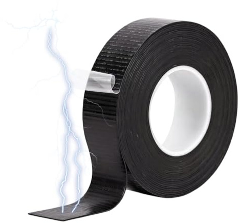 Cinta Aislante Negra 5m x 23mm x 0.8mm,Cinta Aislante Termica Impermeable | Caucho Cinta Adhesiva,Alta Flexibilidad Cinta Aislante y de Sellado para Bricolaje,Reparaciones,Electricidad,Coche o Equipos