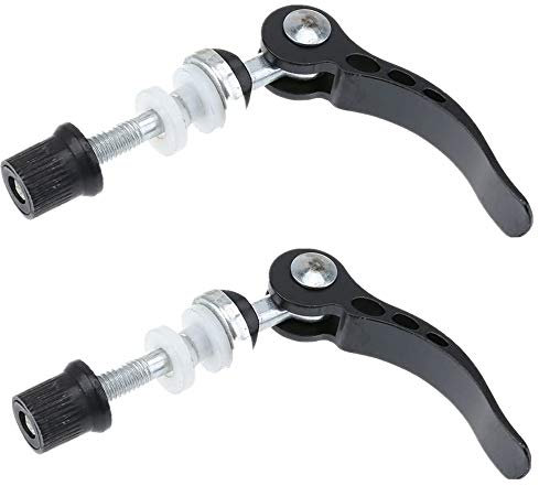 2 Pcs Aluminum Alloy Bicycle Seatpost Clamp Bike Seat Clamp Skewer Bolt for Bike, Black, (DSADA)