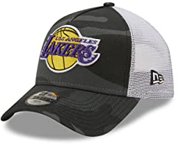 New Era Los Angeles Lakers NBA Kinderkappe Trucker Mesh-Einsatz Camouflage Schwarz Jungen Mädchen Basketball - Youth