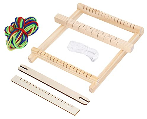 Métier à Tisser pour Enfants, Coordination œil-main Kit de Tissage pour Enfants en Bois de qualité Supérieure Durable et Robuste pour Enfants