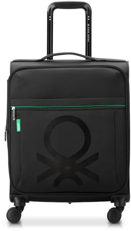 DELSEY Paris x United Colors of Benetton - Color Block - Valise soute Souple 76 cm x 51 cm x 32 cm - 104 L - Noir