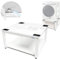 EZ Laundry White Washing Machine Stand & Dryer Pedestal – Fits 61cm Wide Front-Load | 41cm Height Alloy Steel Riser for Back Comfort | Drip Tray & Hose Included | 360 kg Capacity | Universal UK Fit