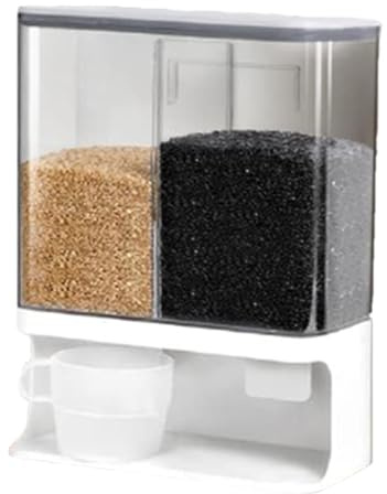 Tefola Contenedor de almacenamiento de 3 litros dispensador de detergente con tapa, sellado en la pared, recipiente para cereales, dispensador de perlas perfumadas para arroz, perlas de lavandería