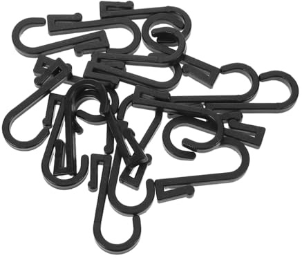 Cabilock Lot De 100 Crochets En S Plastique Crochets Utilitaires À Clipser Sans Perçage Pour Rail Coulissant Rideau Cuisine Salle De Bain Et Jardin Organisation Maison 1.57 X 0.71 X 0.16 in
