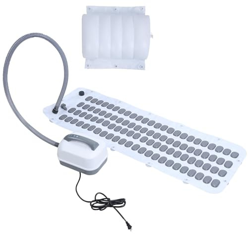 Bluethy Bubble Bath Mat Spa Mat for Bathtub 6 Level Adjustable Air Bubble Massager with Remote Control Powerful Pump Non Slip Suction Cups Includes Comfort Pillow