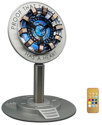 PXXGOGO Lampada a reattore ad arco, lampada ricaricabile da supereroe, decorazione da tavolo multicolore, regalo per lui (tocco/telecomando).
