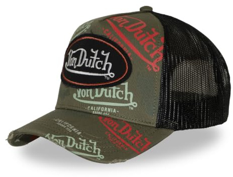 Von Dutch Casquette Homme & Femme, Trucker Cafe, Kaki C12