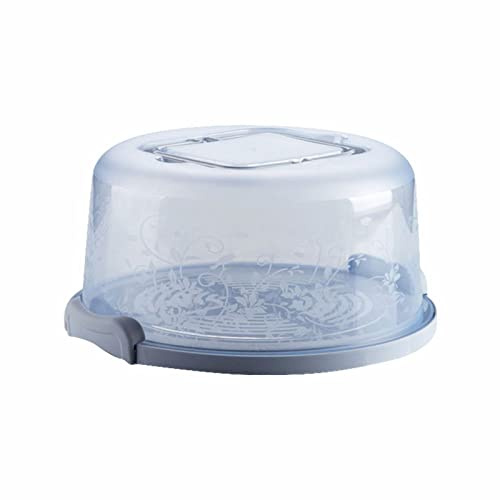 Caja de almacenamiento redonda para tartas con bandeja interior para moldes de horno, tapa hermética, recipiente apilable, práctica solución de transporte, fiambrera de alta calidad (B, A)