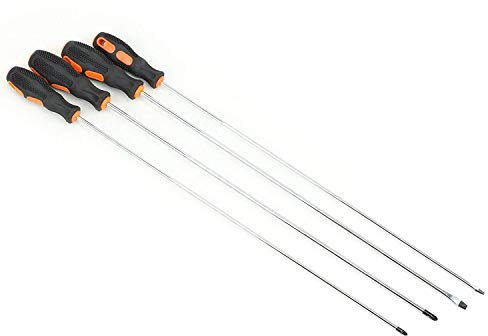 Lepik 450mm Extra Langer Schraubendreher Set 4 Stück Kreuz Ph1,2, Schlitz SL4,6