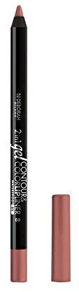 Deborah Milano - Matita Labbra 2 in 1 Gel Contour&Color, 02 Nude Brown, Finish ad Alta Pigmentazione e Ultra-Scorrevole, Waterproof e a Lunga Durata, 1.3 gr
