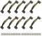 JINXM - 10 maniglie per mobili, maniglia per porta, maniglia interasse rustica in lega di zinco, per cucina, porta del fienile, giardino, sconto (120 mm)