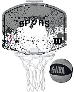 Wilson Mini-Basketballkorb NBA Team Mini Hoop, SAN Antonio Spurs, Kunststoff