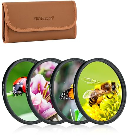PROfezzion Kit de Filtros de Macro 67mm para Fotografía Macro para Canon EOS R RP R6 R6II R6III con Objetivo Kit RF 24-105mm f4-7.1, para Canon 90D 80D 70D 77D con Objetivo Kit EF-S 18-135mm y más