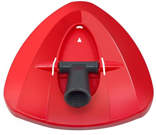 GFRED Wischmopp Ersatzkopf Kompatibel Mit Vileda Turbo EasyWring 2-in-1 Rotierende Dreieck Mop Kopf Abdeckung Ersatz für Spin Mop Zubehör-1 Stück（Rot ）