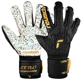 Reusch Attrakt Freegel Fusion Ortho-Tec - Guantes de Portero para Adultos con Corte Negativo Evolution y Agarre insuperable