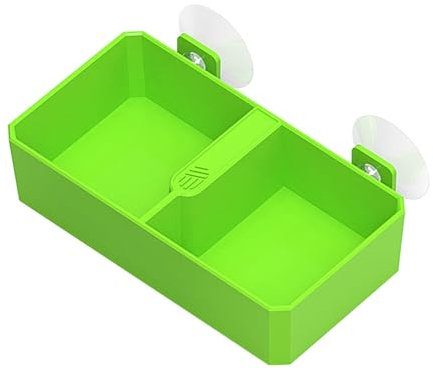 Chamäleon-Napf, Chamäleon-Futternapf - Futternapf für Reptilien - Reptilien-Futternapf mit Saugnapf, 2 Gitter-Wasser-Futternäpfe, Abnehmbarer Reptilien-Futternapf