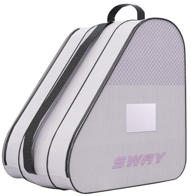 Sac à Patins à Roulette, Sac Patin a Glace En Nylon, Sac de Rangement pour Patins à Glace Sac pour Patins à Roues Alignées Trois Poches avec Bandoulière Réglable, pour Enfants et Adultes, Violet