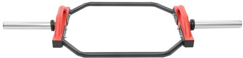 Hexagon Hantelstange: Bar Hex Bar Trap für Kreuzheben, Kniebeugen und Schulterheben, Max. 150 kg Tragkraft (Rot)