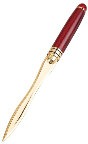 ZYWQ Metal Letter Opener Envelope Slitter Paper Knife for Women Men Home Office (Red)