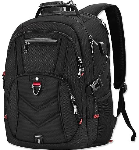 NEWHEY Laptop Rucksack Herren 18 Zoll Schulrucksack Jungen Teenager 18,4 USB Arbeit Business Wasserdicht Gross Notebook Rucksäcke für Männer