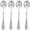 Luxshiny Flower Spoon Coffee Teaspoon Set 4 Pcs Stainless Steel Shell Shaped Dessert Spoons for Coffee Tea Parties, Stirring, Mixing, Sugar, Dessert, Jam, Ice Cream