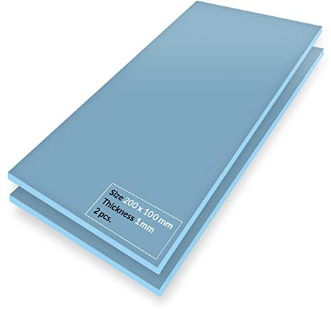 ARCTIC TP-3 Wärmeleitpad: Premium Performance Thermal Pad, 200x100x1,0 mm (stapelbar bis 2,0 mm ohne Leistungsverlust), 2 Stück - Hohe Leistung, sehr weich, Gap-Filler, Überbrückung von Unebenheiten