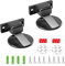 GEFIRE 2 Stück Türstopper Magnetisch Türstopper aus Metall, Boden Metall Magnetische Türschnalle Unsichtbarer Türstopper Bodenmontage Magnet Türstopper, Kommt mit Klebeband und Schrauben (Schwarz)