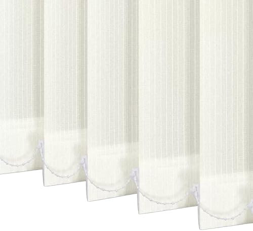 Pxzybd Cortina De Lamas Verticales 50/60/70/80/90/100/120/140cm,Persianas Verticales para Interior,Translúcida/Aislamiento Térmico Persianas Venecianas Verticales,para Ventanas,W×H-120x120cm/47x47in