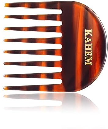 KAHEM Handmade Small Wide Tooth Comb for curly hair, Daily Hair Care Detangler Comb for Long and short Hair, Pocket Size, Unbreakable, 3.14Inch