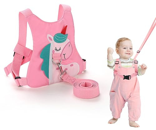 Baby Reins, Pink Unicorn Baby Walking Harness and Toddler Safety Harness, Baby Reins Safety Leash Baby Toddler Anti Lost Belt Reins for Toddlers Boys and Girls 1-5 Years