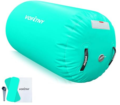 VOFiTNY Gymnastik oktagon matta luftrulle 10 cm L x 6 cm D för lufttunna tumlande träning för hem/gym inkluderar inte pump