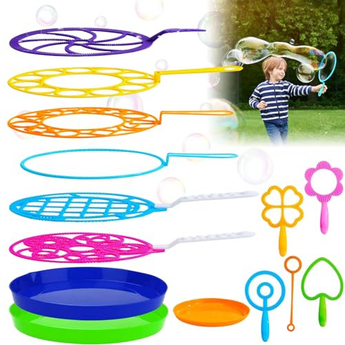 Seasboes Seifenblasen Set 14 Kinder Seifenblasen Blase Stab Buntes Seifenblaset, Zauberstab Seifenblaset Spielzeug Bubble Maker, Perfekt für Kindergeschenke Indoor und Outdoor Sommer Partys Hochzeit