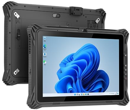 Kevizewo Tableta PC resistente de 12.2 pulgadas Windows 11, tableta industrial de mano impermeable 4G Intel Core i7-1255U 16 GB + 256 GB con NFC RJ45