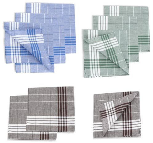 Aomhrek 9er-Pack Herrentaschentücher 100% Baumwolle, Weiche Stofftaschentücher für Herren, Wiederverwendbare Taschentücher Stoff, Klassische Tissues