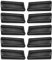 cyclingcolors 10x Möbelfüße Rechteckig Möbelgleiter Kunststoff Bodenabstandshalter 39x16mm Kunststoffgleiter, schwarz