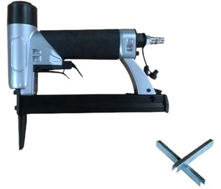 Grapadora neumática, grapadora eléctrica para tapi Grapadora neumática de boca larga 7116, punzón for enmarcar, pistola grapadora for decoración de muebles de sofá
