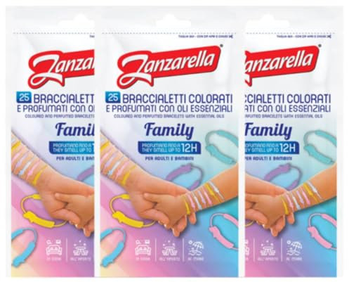Zanzarella Braccialetti Antizanzare Per Bambini e Adulti In Silicone Atossico A Base Di Oli Essenziali A Lunga Durata (Sport, 3 Unità)