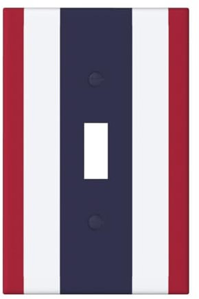 Cubiertas de salida con estampado de bandera de Tailandia, 1 placa de pared de tamaño estándar, cubiertas de placas frontales de policarbonato de doble salida