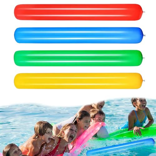 ASOFTY 4 Pièces Frites Natation pour Piscine, 150cm Nouilles de Piscine Gonflables, Frite Piscine Nouille Flotteur, Nouilles Piscine Gonflables pour Enfants und Adultes