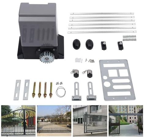 550W Electric Sliding Gate Opener Operator Security Kit 1200KG Automatic Sliding Gate Drive Motor + 6m Gear IP44