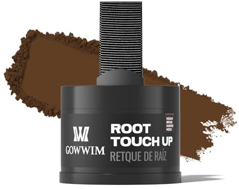 Gowwim Polvere per capelli 4 g marrone medio – polvere per capelli da uomo e da donna impermeabile correttore per capelli per infoltire radici per capelli diradanti