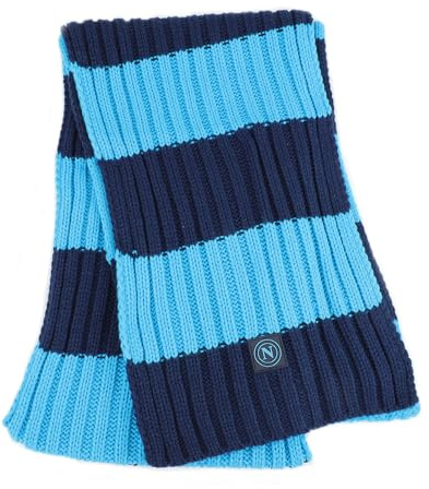 Sciarpa a maglia Righe 100% PC Linea Enzo Castellano Prodotto Ufficiale SSC NAPOLI 123644