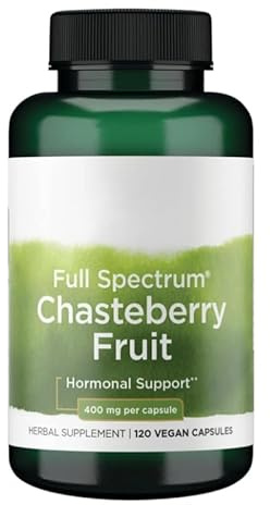 Chastebery Suplemento de 400 mg, sin OMG, sin gluten, 120 cápsulas veganas
