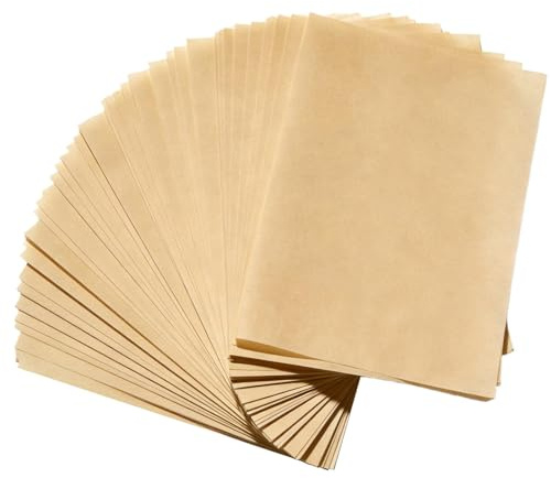 120 pezzi di carta pergamena per cuocere, carta da forno biologica senza PFAS, fogli di carta da forno 25 x 35 cm per cuocere, cucinare, grigliare, friggere e cuocere a vapore