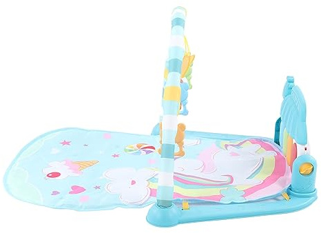 TYTOGE Tapis de Jeu Musical pour bébé, Tapis de Jeu Réglable, Lumière de Piano, électrique, Pliable, Détachable, Scène Intelligente pour Voyage (Verte)