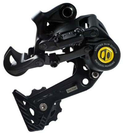 Box Four 8 velocidades X-Wide Desviador Trasero Bicicletas MTB Suspensión Montaje no Directo para Bicicleta de montaña, Poleas de rodamiento Sellado de ónix Mate con Acabado de Ciclismo | Negro