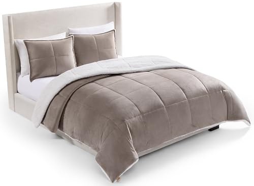 UGG - Juego de edredón Blissful - Ropa de Cama Suave y acogedora - Edredón Reversible y Fundas de Almohada - Tamaño Queen - Acentos de Dormitorio - Cervatillo