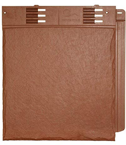 10 x Terracotta Enviro Tile Slate Roof Lightweight Synthetic Plastic Roofing Conservatory Porch Garage Shed Shingle